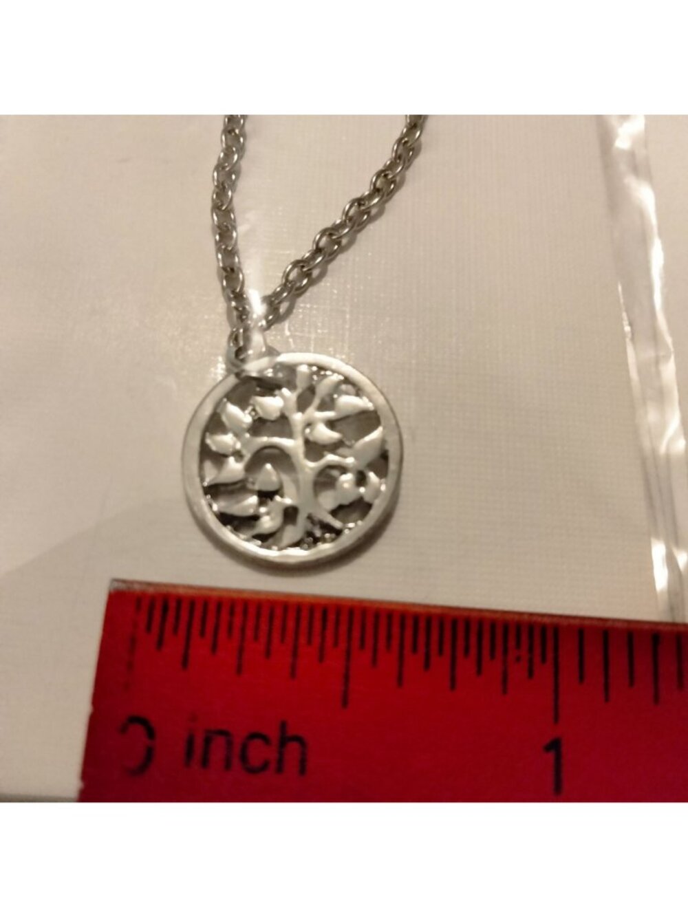 Tree of Life Pendant Necklace  Silver Tone 18 Inch Chain Fashion Jewelry Gift Ne - Picture 4 of 5